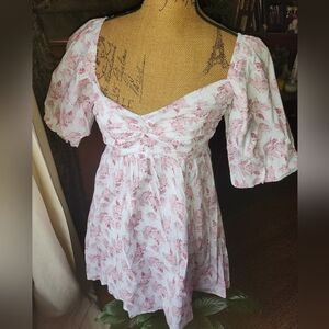 Trixxi Dress with Pink Floral Design